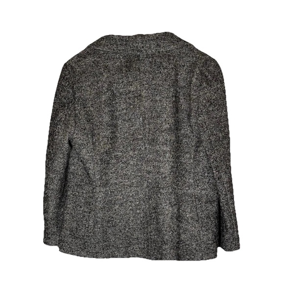 Ann Taylor Black Flecked Lined Jacket Double Breasted Blazer Women’s Sz 14 - Picture 7 of 9